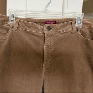 Charter Club Slim It Up Women’s 12 Reg. Tan Corduroy Pants.